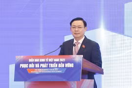 Chủ tịch Quốc hội Vương Đình Huệ phát biểu bế mạc. (Ảnh: Doãn Tấn/TTXVN)