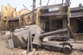 Trường quay phim"Đào, phở và piano." (Nguồn: Báo Tổ quốc)