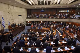 Toàn cảnh phiên họp Quốc hội Israel. (Ảnh: AFP/TTXVN)
