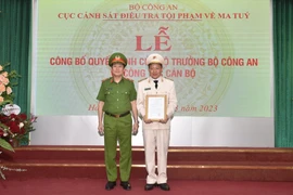 Đại tá Nguyễn Ngọc Quang giữ chức Cục phó Cục Cảnh sát điều tra tội phạm về ma túy từ ngày 20/3. (Ảnh: Bộ Công an)