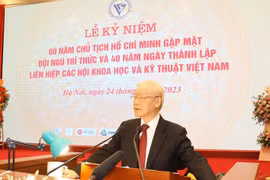 Tổng Bí thư Nguyễn Phú Trọng phát biểu. (Ảnh: Trí Dũng/TTXVN)