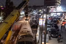 Hiện trường vụ tai nạn. (Nguồn: AFP)