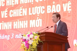 Ủy viên Bộ Chính trị, Bí thư Trung ương Đảng, Trưởng Ban Nội chính Trung ương Phan Đình Trạc phát biểu tại Hội nghị. (Ảnh: Anh Tuấn/TTXVN)