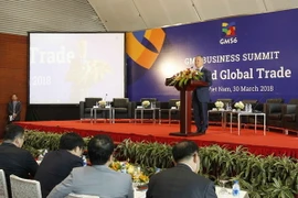 Ông Trần Quốc Khánh, Thứ trưởng Bộ Công Thương, phát biểu tại phiên thảo luận chuyên đề: “GMS và Thương mại toàn cầu”. (Ảnh: TTXVN)