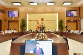 Chủ tịch Quốc hội Nguyễn Thị Kim Ngân phát biểu khai mạc phiên họp. (Ảnh: Dương Giang/TTXVN)