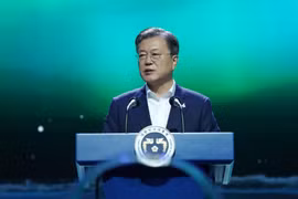 Tổng thống Hàn Quốc Moon Jae-in. (Ảnh: Yonhap/TTXVN)