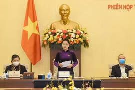 Chủ tịch Quốc hội Nguyễn Thị Kim Ngân chủ trì và phát biểu khai mạc Phiên họp thứ 51 của Ủy ban Thường vụ Quốc hội. (Ảnh: Trọng Đức/TTXVN)
