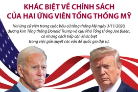 [Infographics] Khác biệt về chính sách của hai ứng viên Tổng thống Mỹ
