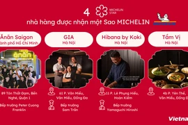 [Infographics] 4 nhà hàng nhận sao Michelin nhờ món ăn chất lượng cao