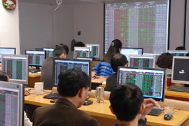 Nhà đầu tư theo dõi diễn biến các chỉ số chính (Ảnh: TTXVN)