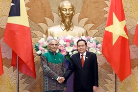 Chủ tịch Quốc hội Trần Thanh Mẫn và Tổng thống Timor-Leste Jose Ramos-Horta. (Ảnh: Doãn Tấn/TTXVN)
