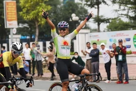 Vận động viên Nguyễn Thị Thật (An Giang). (Ảnh: Trọng Đạt/TTXVN)