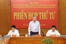 Tổng Bí thư, Chủ tịch nước Tô Lâm phát biểu khai mạc Phiên họp. (Ảnh: Trí Dũng/TTXVN)