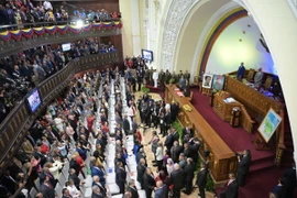 Toàn cảnh một phiên họp Quốc hội Venezuela ở Caracas, ngày 15/1/2024. (Ảnh: AFP/TTXVN)