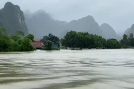 Hơn 95.000 ngôi nhà ở Quảng Bình bị lũ nhấn chìm. (Ảnh: Đức Thọ/TTXVN)