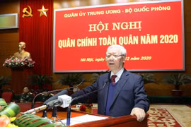 Tổng Bí thư, Chủ tịch nước Nguyễn Phú Trọng, Bí thư Quân ủy Trung ương phát biểu chỉ đạo Hội nghị. (Ảnh: Trí Dũng/TTXVN)