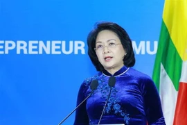 Phó Chủ tịch nước Đặng Thị Ngọc Thịnh phát biểu chào mừng Hội nghị. (Ảnh: Phương Hoa/TTXVN)