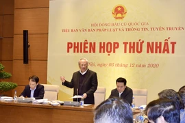 Phó Chủ tịch Quốc hội Uông Chu Lưu chủ trì Phiên họp thứ nhất Tiểu ban Văn bản pháp luật và Thông tin, tuyên truyền, Hội đồng Bầu cử Quốc gia. (Nguồn: daibieunhandan.vn)