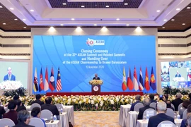 Thủ tướng Nguyễn Xuân Phúc, Chủ tịch ASEAN 2020 dự Lễ bế mạc Hội nghị Cấp cao ASEAN 37 và các Hội nghị cấp cao liên quan. (Ảnh: Thống Nhất/TTXVN)