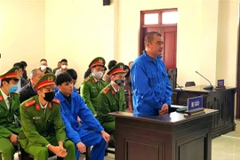 Phiên tòa xét xử sơ thẩm vụ án Trưởng Đài hóa thân Hoàn Vũ cùng đồng phạm về tội 'cưỡng đoạt tài sản.' (Ảnh: Công Luật/TTXVN)