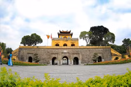 Đoan Môn là cửa chính phía Nam vào Hoàng thành Thăng Long được xây dựng vào thời nhà Lê trung hưng được tu sửa vào thời nhà Nguyễn. (Nguồn: TTXVN)