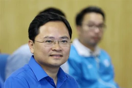 Bí thư thứ nhất Trung ương Đoàn Nguyễn Anh Tuấn. (Ảnh: Văn Điệp/TTXVN)