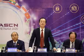 Bộ trưởng Bộ Xây dựng Phạm Hồng Hà phát biểu tại Diễn đàn cấp cao về đô thị thông minh ASEAN 2020. (Ảnh: Thống Nhất/TTXVN)