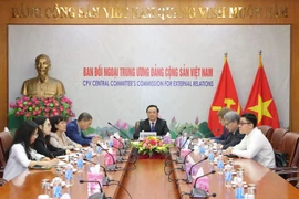 Quang cảnh hội đàm trực tuyến. (Ảnh: Phương Hoa/TTXVN)