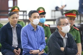 Các bị cáo tại phiên tòa. (Ảnh: Doãn Tấn/TTXVN)