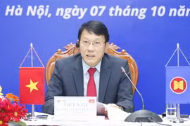 Trung tướng Lương Tam Quang, Thứ trưởng Bộ Công an phát biểu. (Ảnh: Doãn Tấn/TTXVN)