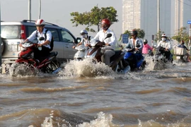 Mưa to kéo dài kết hợp với triều cường gây ngập úng ở Nam Bộ