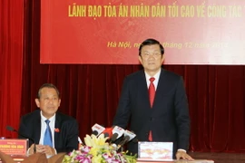 Chủ tịch nước làm việc với ngành Tòa án Nhân dân Tối cao