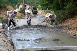 Huyện Tương Dương, tỉnh Nghệ An phấn đấu có 2 xã hoàn thành xây dựng Nông thôn mới trong năm 2015. (Ảnh: TTXVN)