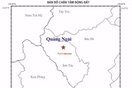 Quảng Ngãi: Xảy ra động đất 2,6 độ Richter tại huyện Sơn Tây 