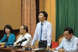 Giao ban báo chí Thành ủy Hà Nội. (Ảnh: Mai Mạnh/Vietnam+)