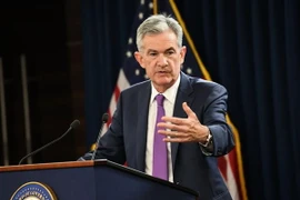 Chủ tịch Fed Jerome Powell phát biểu trong một cuộc họp báo tại Washington DC. (Nguồn: THX/TTXVN)