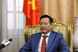 Đại sứ Việt Nam tại Ai Cập Trần Thành Công trả lời phỏng vấn của phóng viên TTXVN. (Ảnh: Việt Khoa/TTXVN)