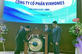 Vụ phát hành cổ phiếu lần đầu ra công chúng của công ty bất động sản Vinhomes là vụ IPO lớn nhất khu vực năm nay. (Ảnh: Mỹ Phương/TTXVN)