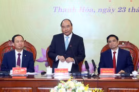 Thủ tướng Nguyễn Xuân Phúc phát biểu tại buổi làm việc. (Ảnh: Thống Nhất/TTXVN)