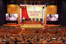 Quang cảnh Đại hội, ngày làm việc thứ nhất. (Ảnh: Vũ Sinh/TTXVN)