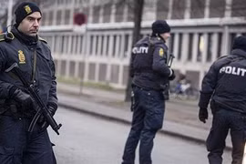 Cảnh sát Đan Mạch tuần tra ở Copenhagen. (Nguồn: AFP/TTXVN)