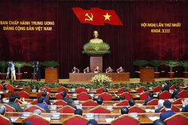 Quang cảnh Hội nghị lần thứ nhất Ban Chấp hành Trung ương Đảng khóa XIII. (Ảnh: TTXVN)