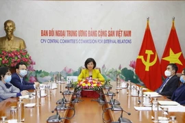 Quang cảnh hội thảo trực tuyến. (Ảnh: Phương Hoa/TTXVN)