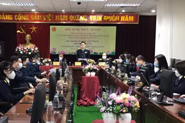Cục trưởng Cục Thuế Hà Nội Mai Sơn phát biểu tại hội nghị. (Nguồn: hanoimoi.com.vn)