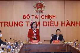 Bà Trương Thị Mai, Ủy viên Bộ Chính trị, Bí thư Trung ương Đảng, Trưởng Ban Tổ chức Trung ương, Phó Trưởng Ban chỉ đạo phát biểu tại buổi làm việc. (Ảnh: Phương Hoa/TTXVN)