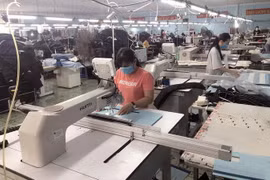 Công ty TNHH xuất nhập khẩu may Hoa Công, thị xã An Nhơn, tỉnh Bình Định được nguồn vốn khuyến công hỗ trợ đầu tư hệ thống máy móc hiện đại. (Ảnh: Nguyên Linh/TTXVN)