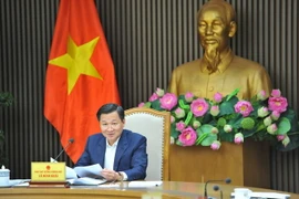 Phó Thủ tướng Lê Minh Khái phát biểu tại cuộc họp. (Ảnh: Minh Đức/TTXVN)