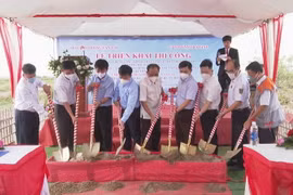 Nghi thức khởi công dự án. (Ảnh: TTXVN phát)