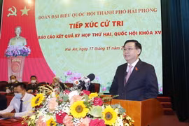 Chủ tịch Quốc hội Vương Đình Huệ phát biểu. (Ảnh: Doãn Tấn/TTXVN)