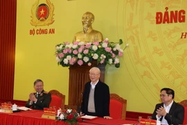 Hình ảnh Tổng Bí thư chỉ đạo Hội nghị Đảng ủy Công an TW